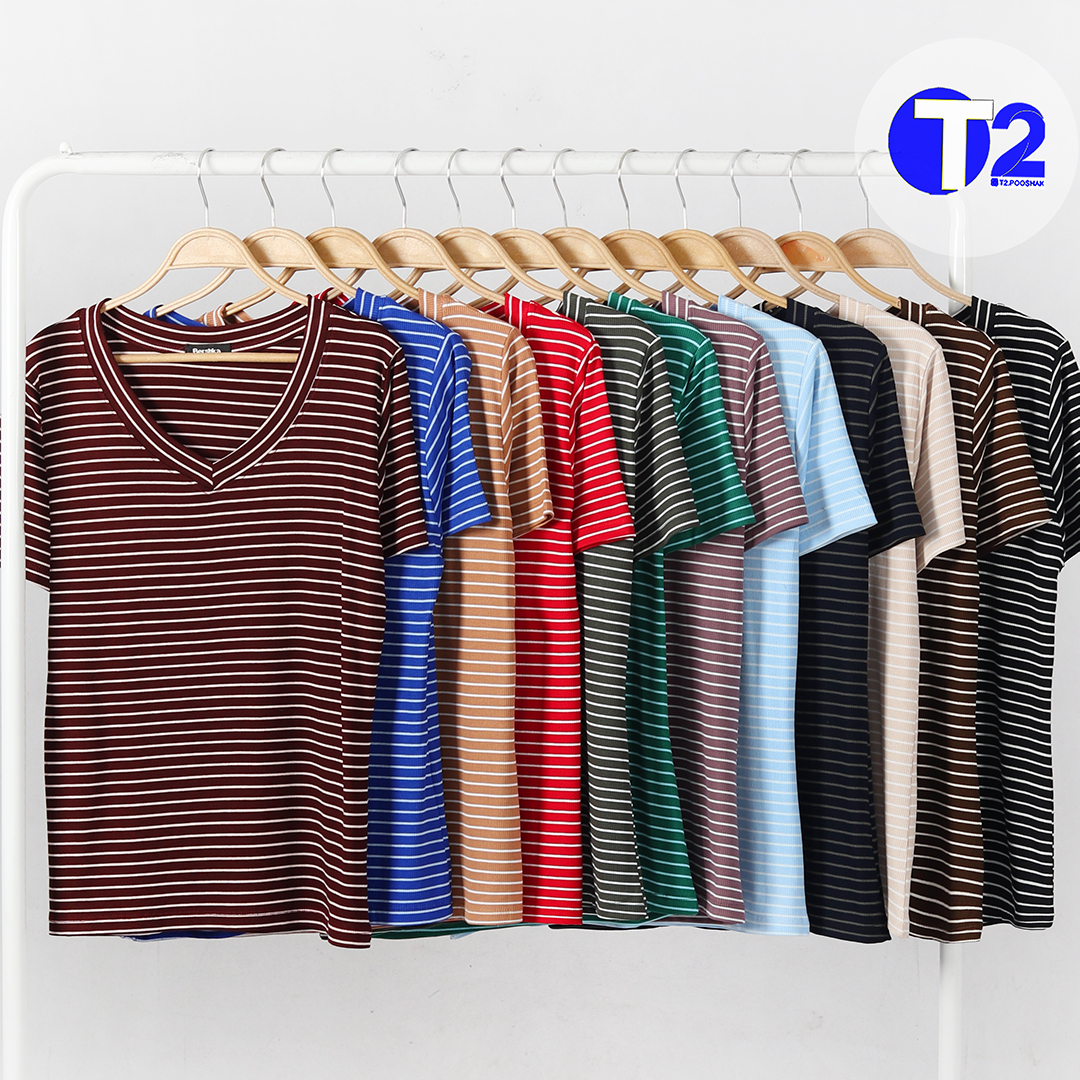 تیشرت یقه هفت رینگی (3418)