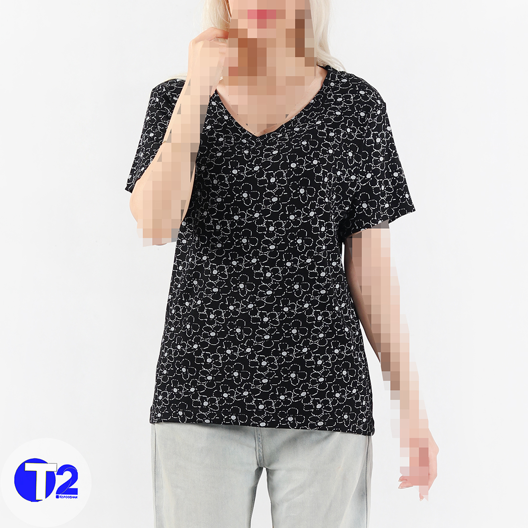 تیشرت یقه هفت چاپی کبریتی برشکا  (3388)