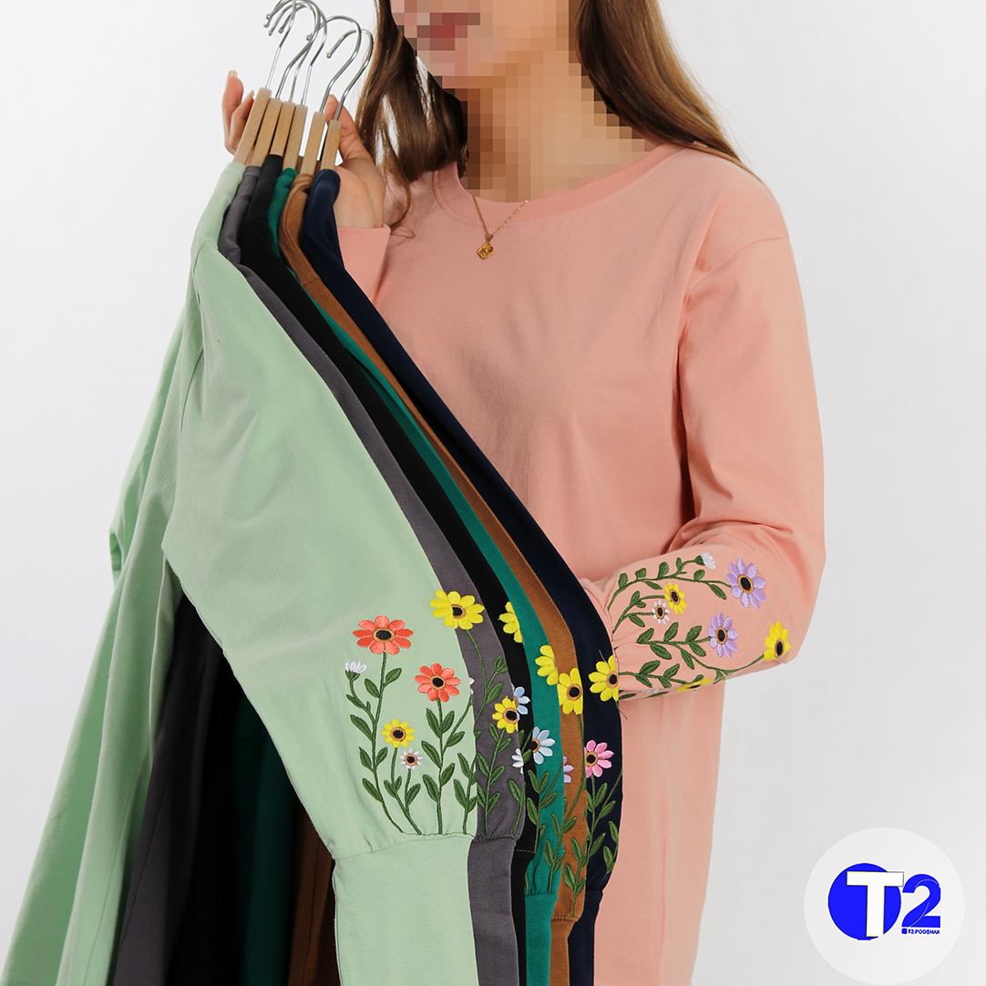 بلوزپنبه گلدوزی فلور (3622)