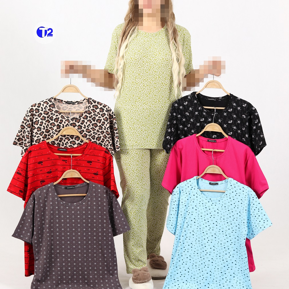 ست تیشرت وشلوار میکس گلدار (2971)