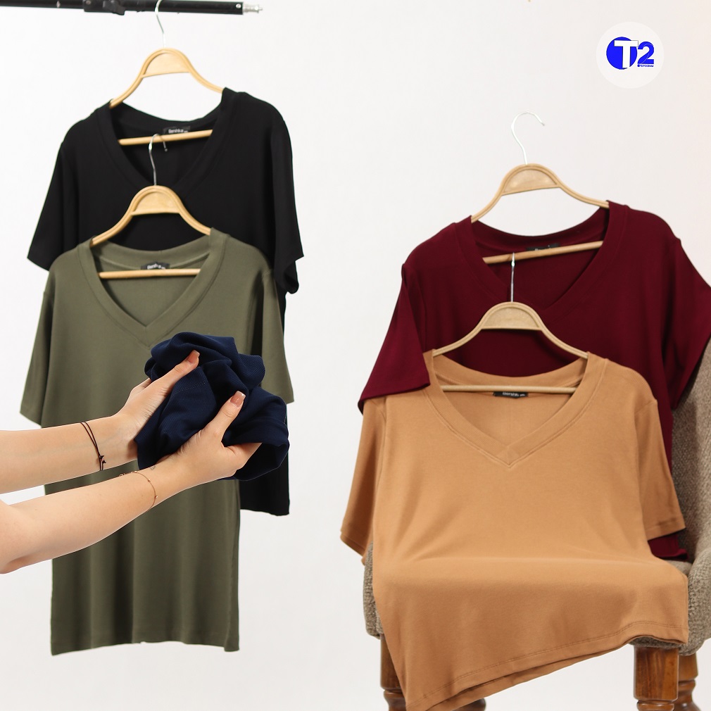 تیشرت یقه هفت برشکا پنج رنگ اصلی (3012)