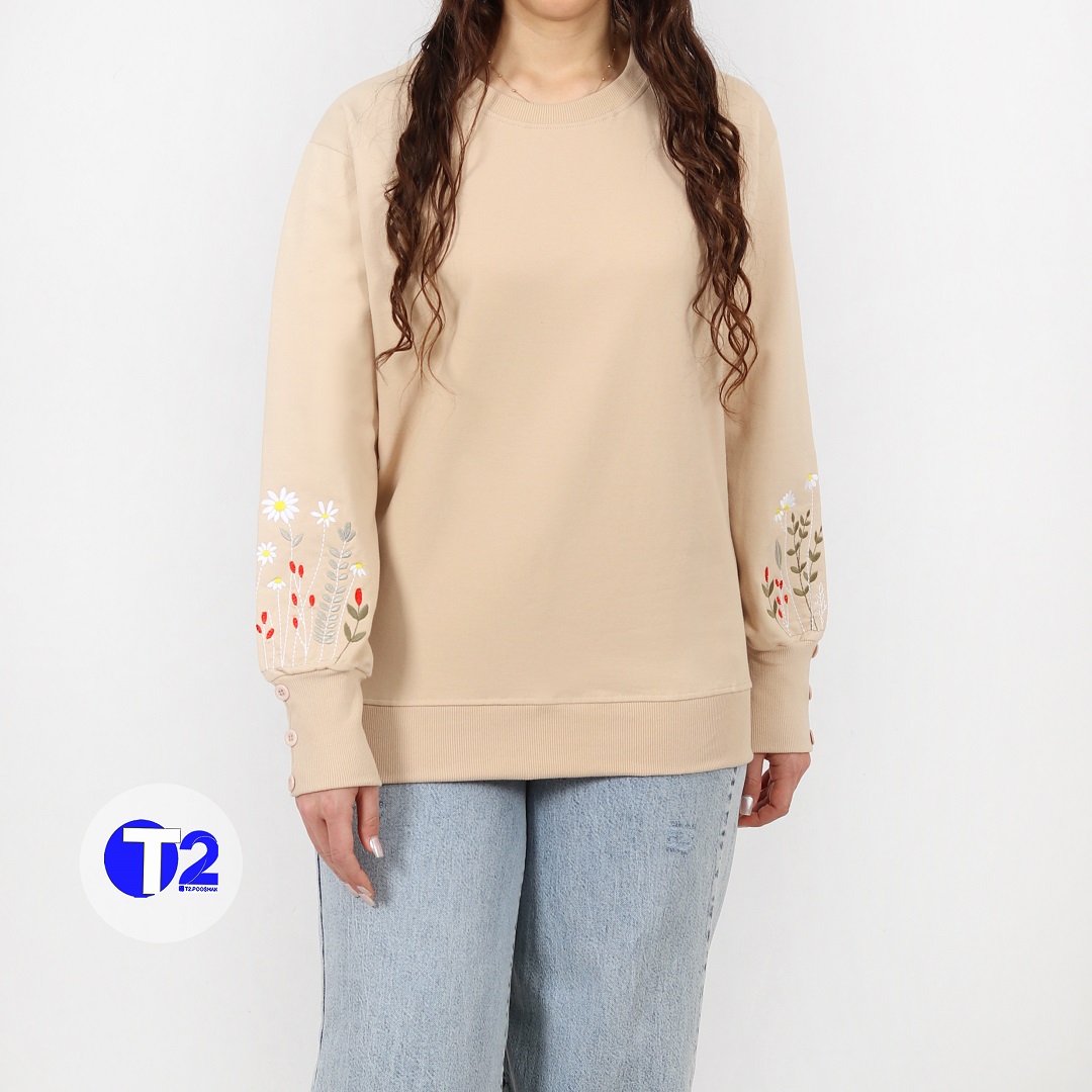 بلوزدورس بابونه آستین گلدوزی (3063)