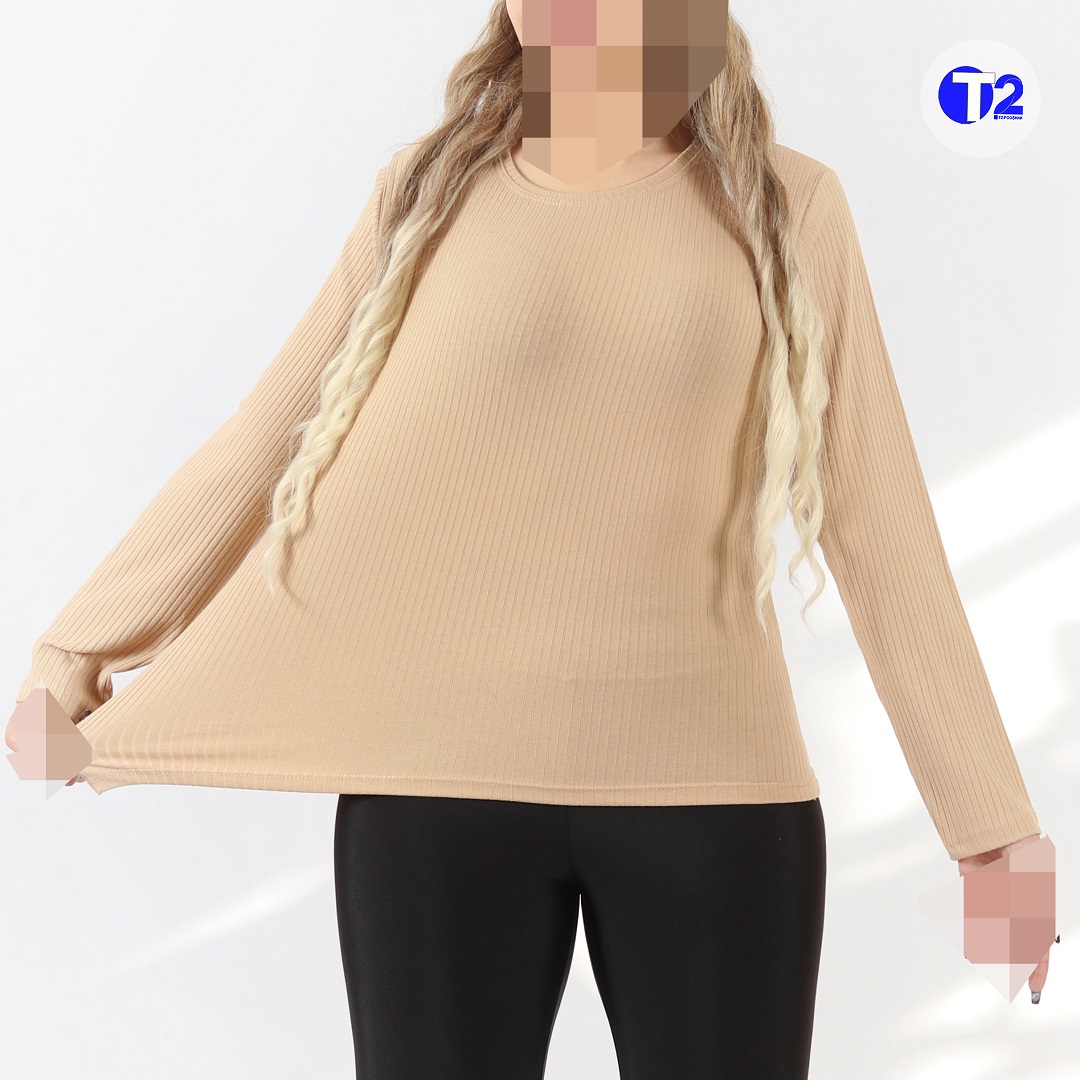 بلوز یقه گرد کرکره سایز دو  (3119)