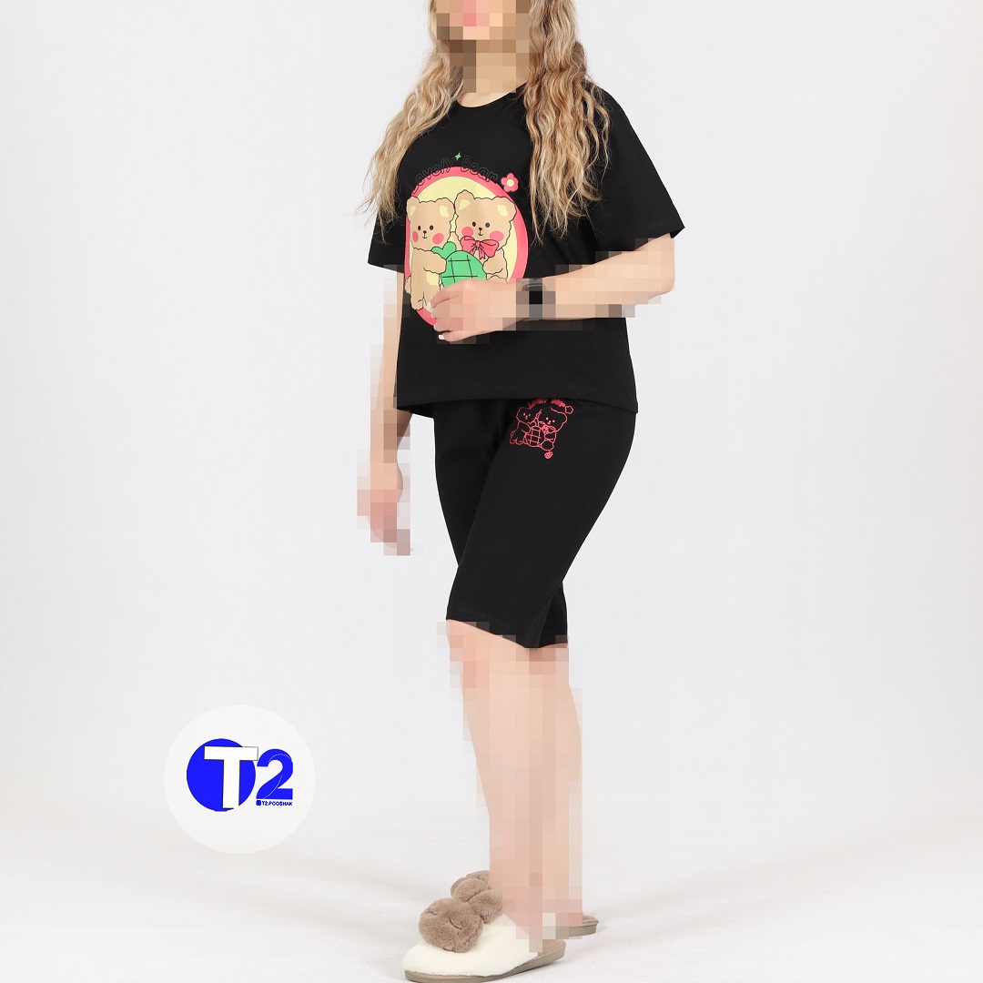 ست کراپ شلوارک تدی(2421)