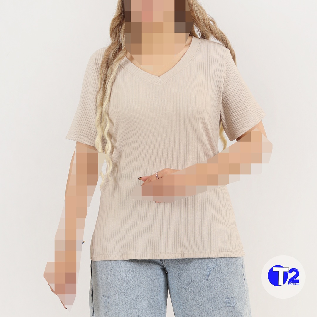 تیشرت یقه هفت کرکره (3460)