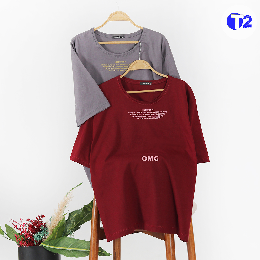 تیشرت لانگ او ام جی (3493)omg