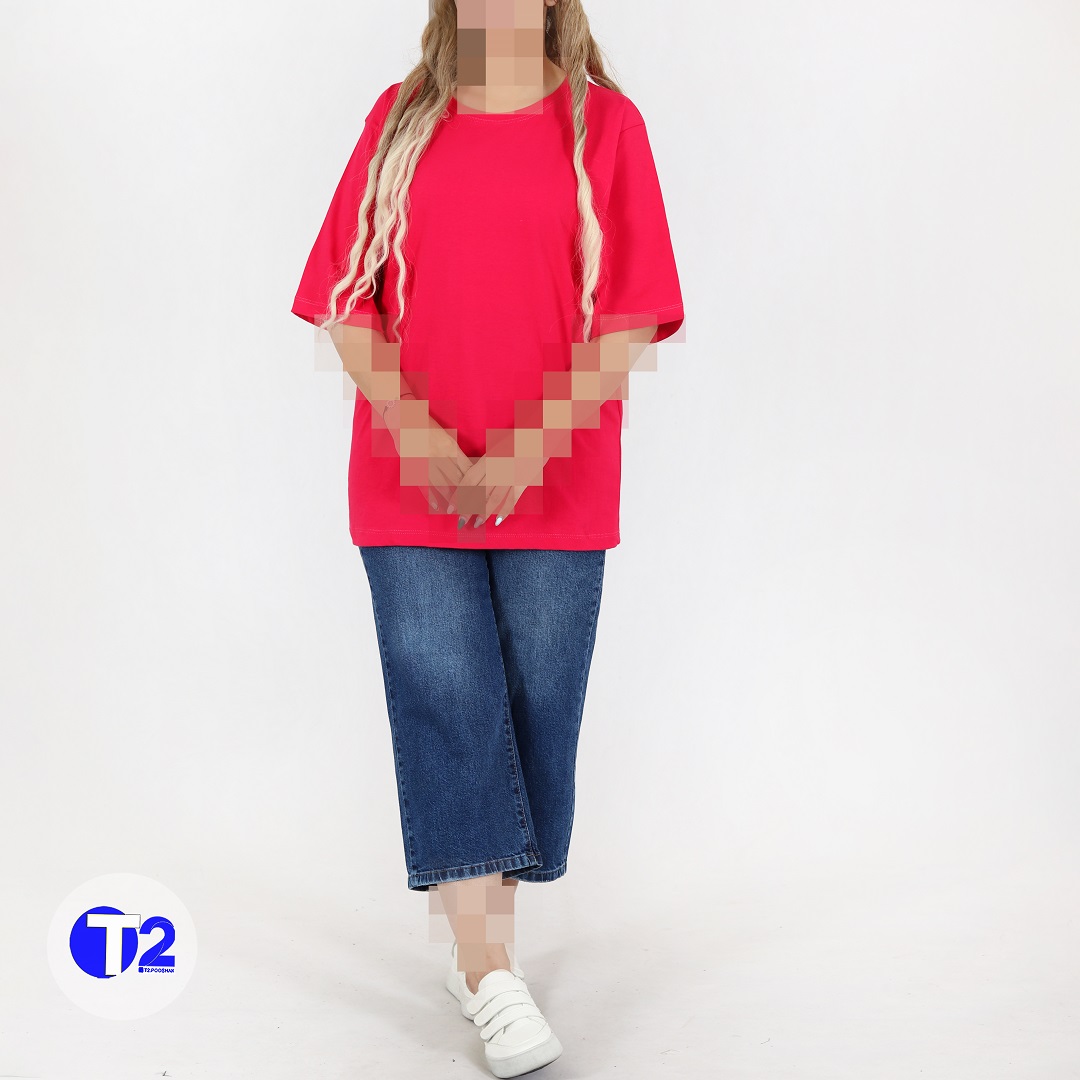 تیشرت باکسی قد 70ساده بیسیک(3005)