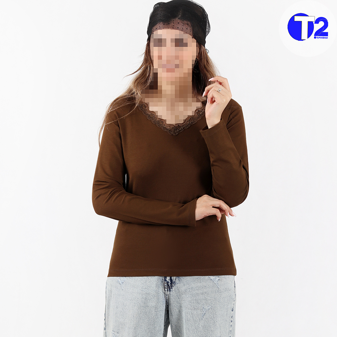 بلوز یقه گیپوری پاپایا (3619)