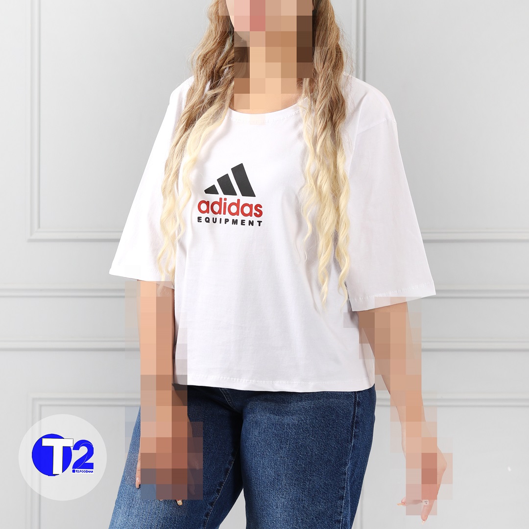 تیشرت کراپ  باکسی آدیداس(3016)