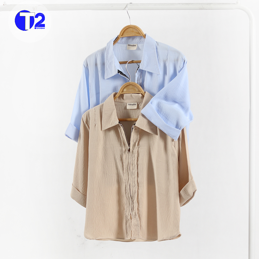 شومیزکراپ زیپ دار دیورنخ پک 5تایی رندوم(3525)