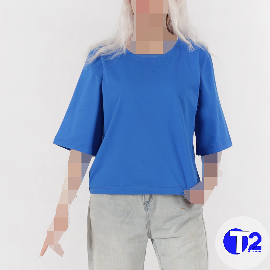 تیشرت کراپ پنبه بیسیک ساده-3 رنگ تکرار (3331)