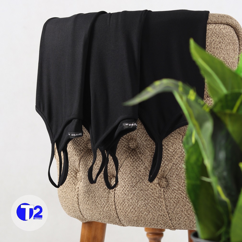 تاپ بندی باریک برشکا سایز دو تک مشکی (3029)