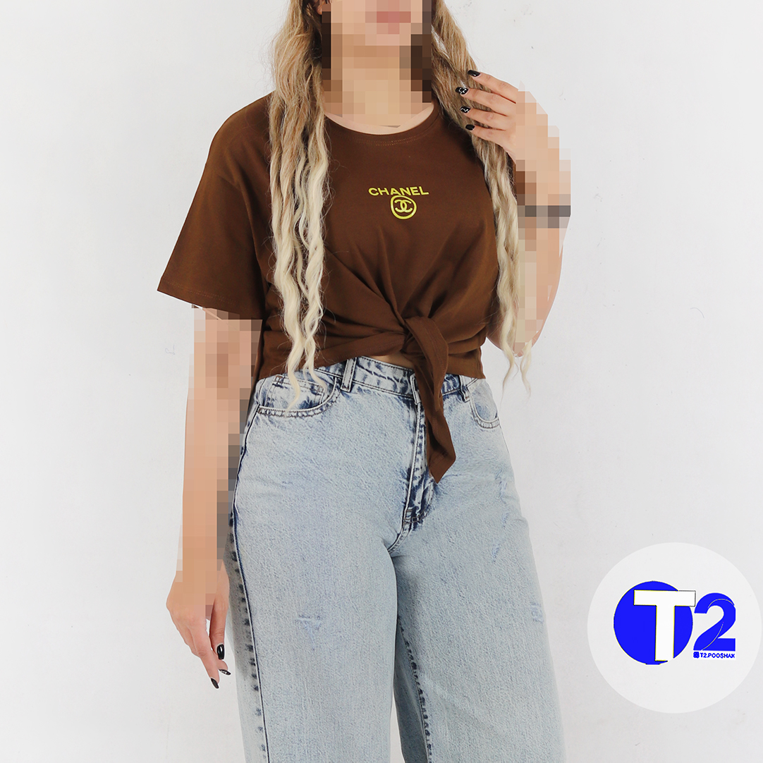 تیشرت پایین گره شنل chanel(3410)
