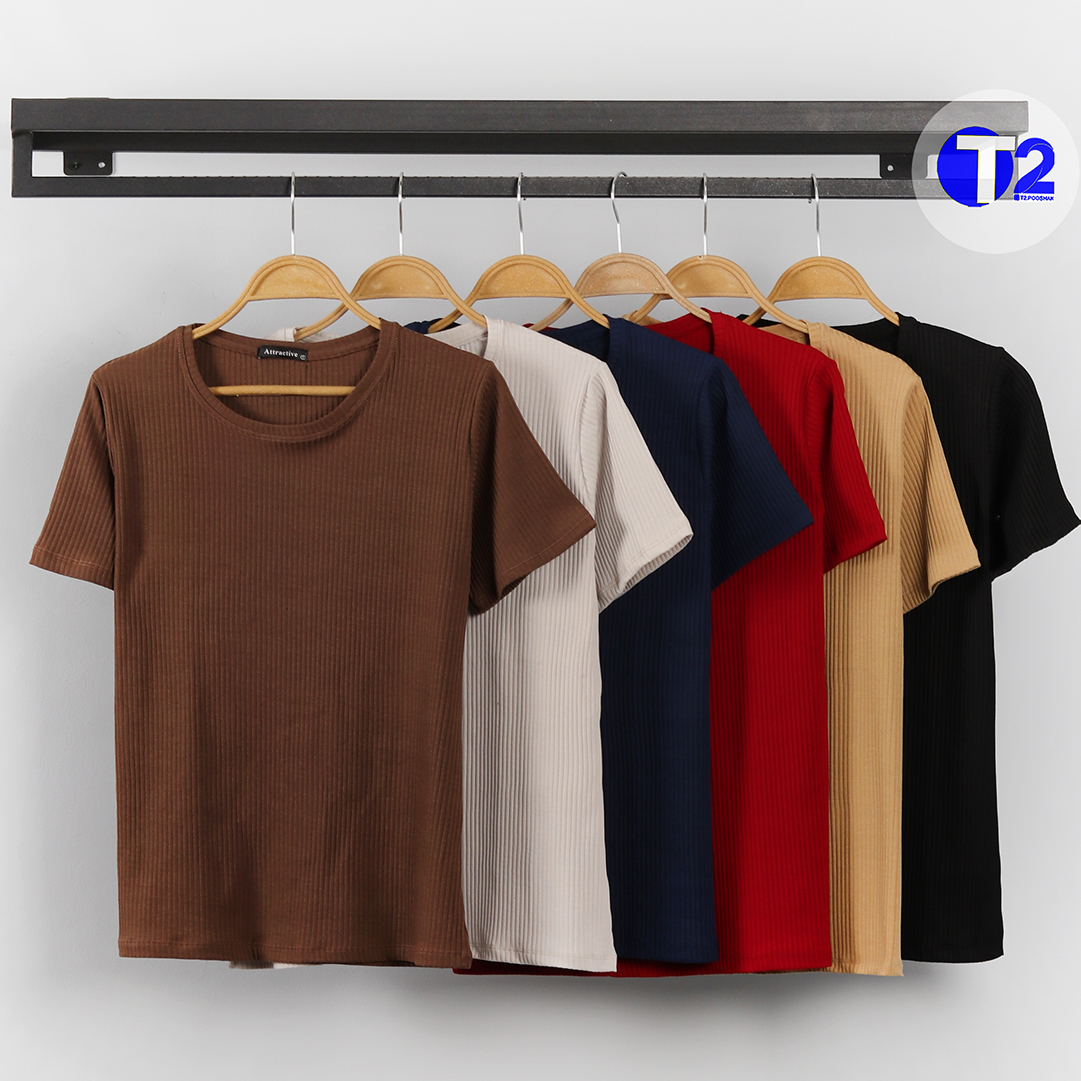 تیشرت یقه گرد کرکره سایزدو  (3530)