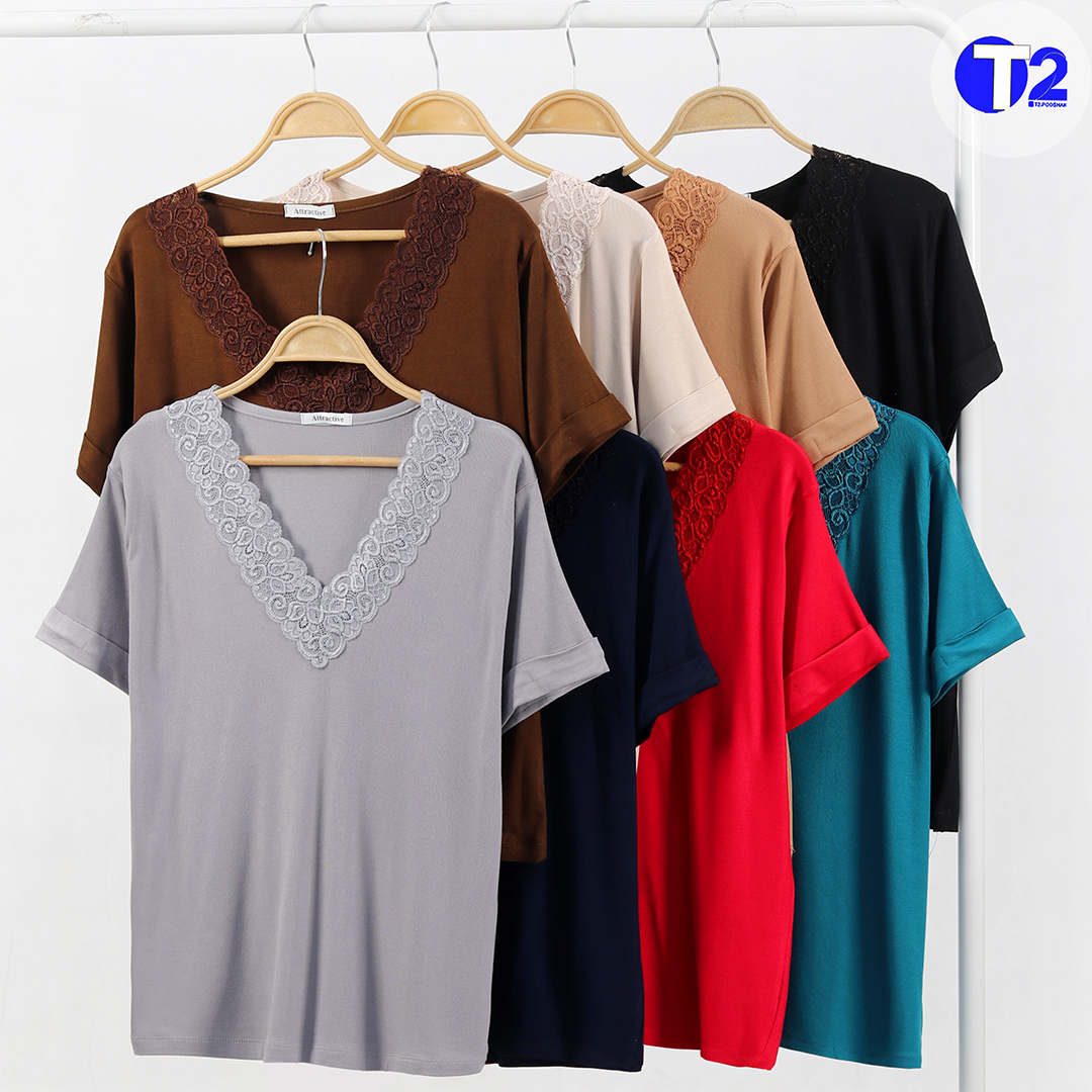 تیشرت گیپوری قواره دار لارین (3495)