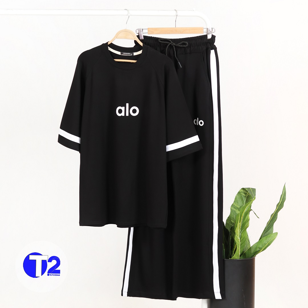 ست تک مشکی لانگ وبگ گلکسی الو (3092)