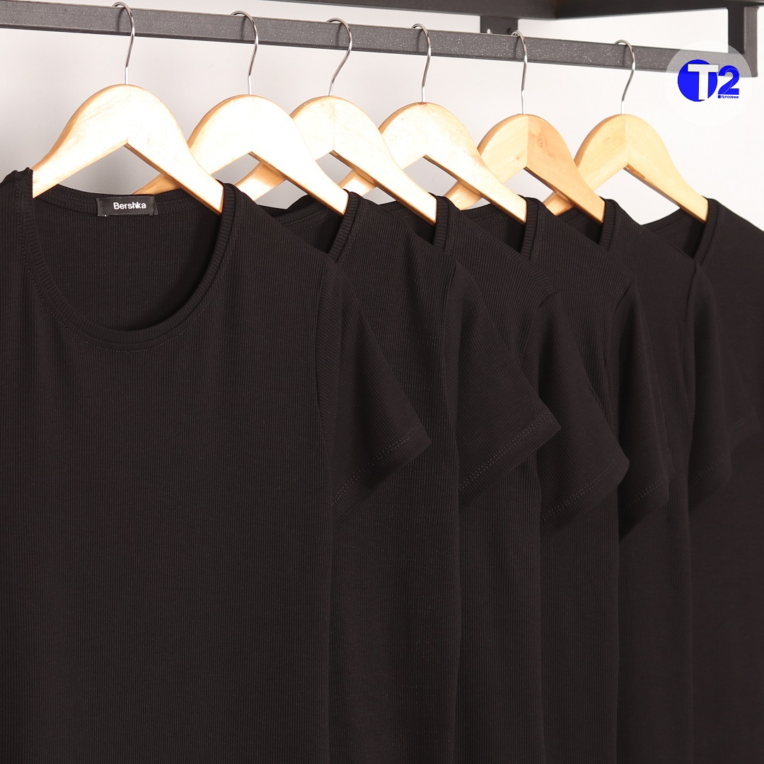 تیشرت بیگ سایز برشکا پک تک مشکی (2503)
