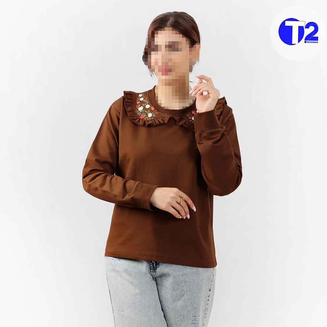 بلوز دورس یقه ب ب توت فرنگی (3631)