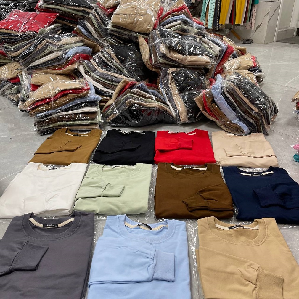 بلوز باکسی سوپرلش دورس دونخ پنبه ساده(3154)