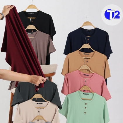 تیشرت جلو دکمه بیگ سایزبرشکا (3427)