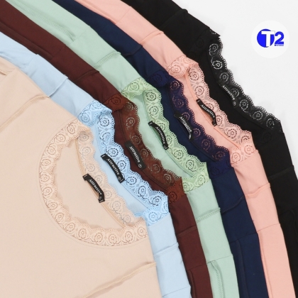 تیشرت کراپ  باکسی گیپوری ساده (3126)