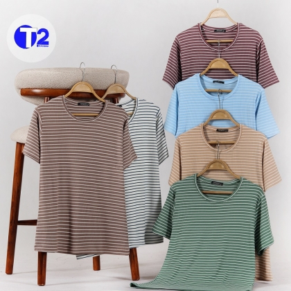 تیشرت یقه گرد رینگی برشکا (3278)