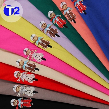 ست تیشرت شلوارک وسپا گلدوزی(3563)
