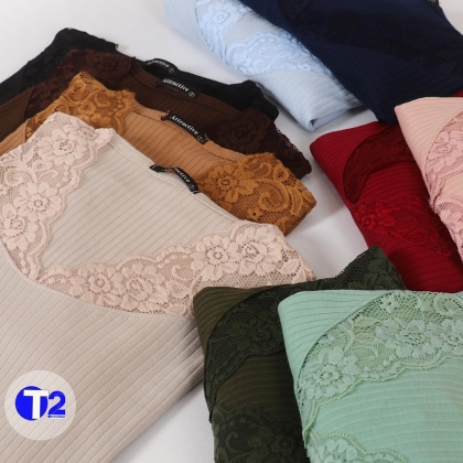 بلوزیقه گیپوری کرکره آستین بلند(3232)