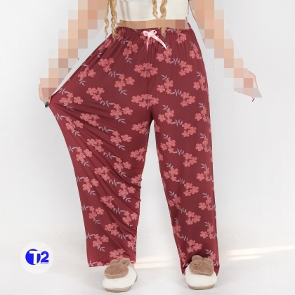 شلوار پلاس سایز ویسکوز پنبه چاپی (3233)