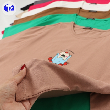 تیشرت باکسی اپل کت (3519)