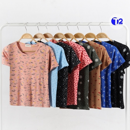 تیشرت کراپ چاپی برشکا (3451)