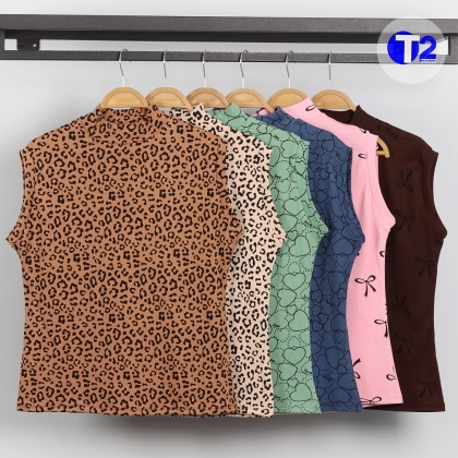 تاپ یقه ایستاده سایزدو پک 6تایی(3222)