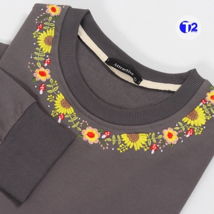 بلوز دورس دونخ پنبه گلدوزی مینا (3097)