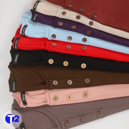 تیشرت جلودکمه بیگ سایز برشکا پک رنگی (3276)