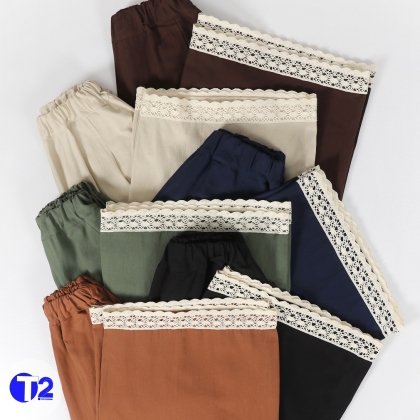 شلوار دامنی مزونی ماهین لینن پاناما  (3279)