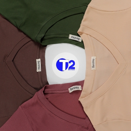 تیشرت یقه هفت برشکا پک رنگی (3281)