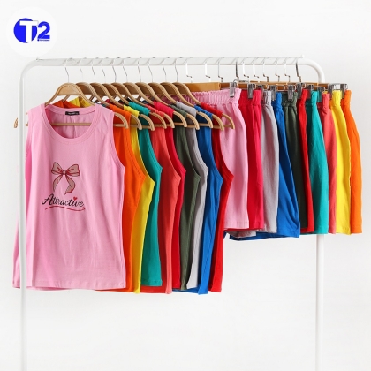 ست تاپ و شورتک پنبه لاکرا اترکتیو (3529)