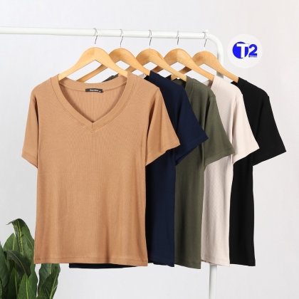تیشرت بیگ سایز یقه هفت برشکا پنج رنگ اصلی (2912)