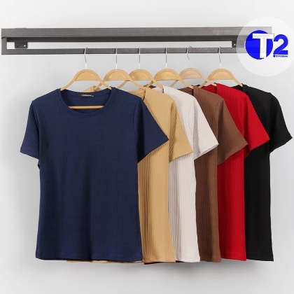 تیشرت یقه گرد کرکره سایزدو  (3530)