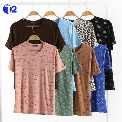 تیشرت یقه گرد چاپی برشکا(3533)
