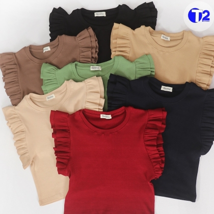 کراپ تاپ استین پروانه ای (3464)