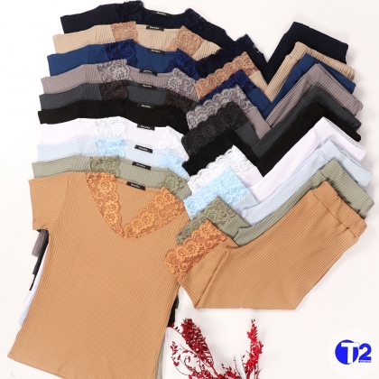 ست تیشرت وشلوارک گیپوری کرکره (2870)