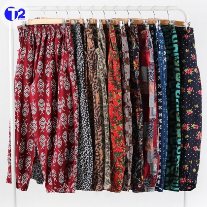 شلوار مام استایل لینن چاپی (3473)