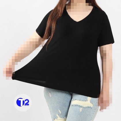 تیشرت یقه هفت تک مشکی برشکا (2911)