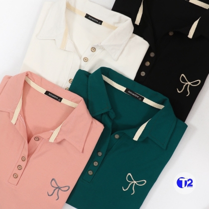 تیشرت پنبه پاپیون گلدوزی(3069)