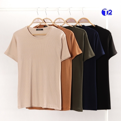 تیشرت بیگ سایز برشکا یقه گرد پنج رنگ اصلی (3137)