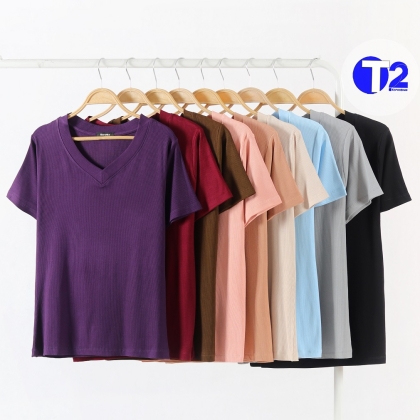 تیشرت یقه هفت بیگ سایز برشکا پک رنگی (3281)