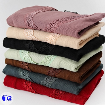 تیشرت یقه هفت گیپوری سیلوا (3579)