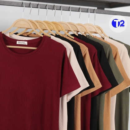 تیشرت یقه گرد بیگ سایز برشکا پنج رنگ اصلی (3186)