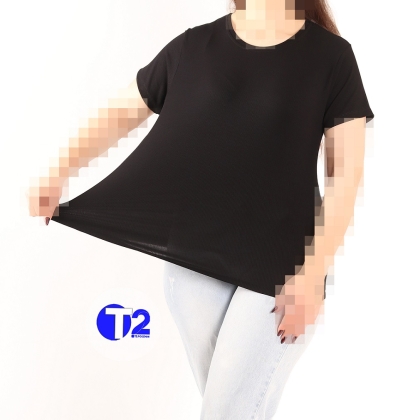 تیشرت بیگ سایز برشکا پک تک مشکی (2503)